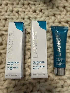 Lancer the method polish face facial scrub exfoliant bundle 3 .5 oz